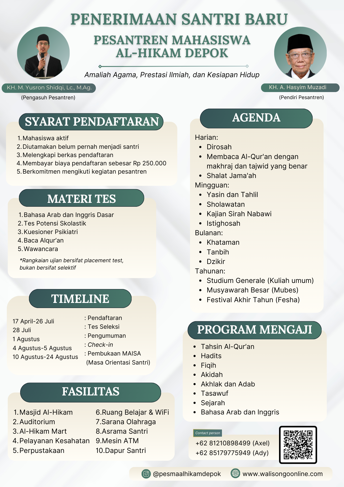 Pendaftaran Santri Baru 2024 PESMA Al-Hikam Depok